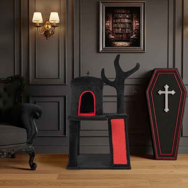 Gothic Halloween Cat Tree Tower Condo - PawSlow