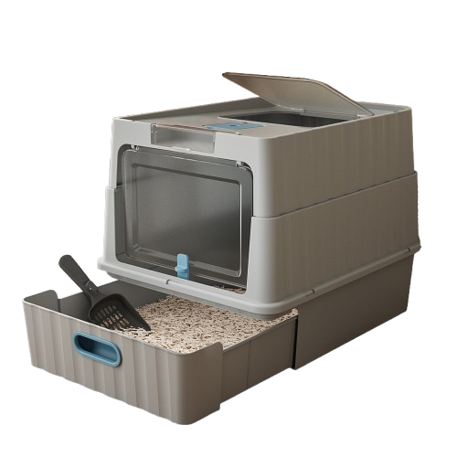 Enclosed Cat Litter Box Top Entry Pro - PawSlow