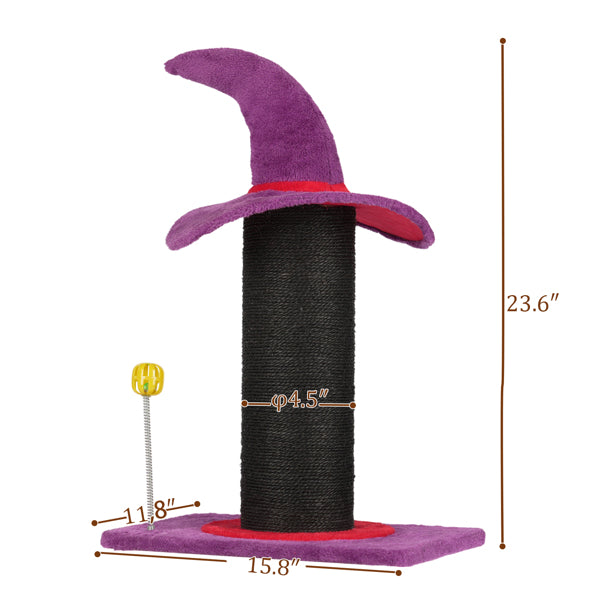 Purple Wizard Cat Scratching Post - PawSlow