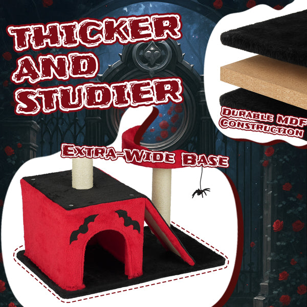 Gothic Halloween Cat Tree Condo Tower - PawSlow
