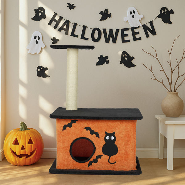 Halloween Cat Tree Tower Scratching - PawSlow