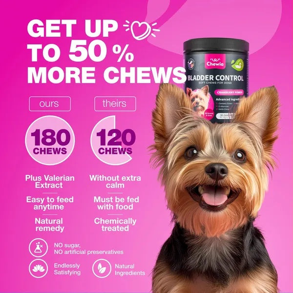 Dog UTI Treatment Cranberry Supplement For Bladder Kidney Health - PawSlow