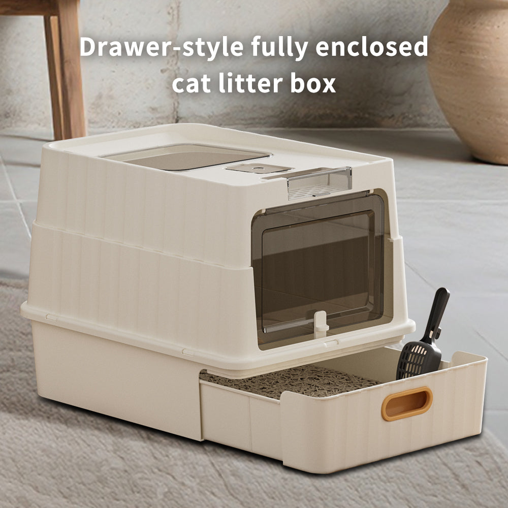 Enclosed Cat Litter Box Top Entry Pro - PawSlow