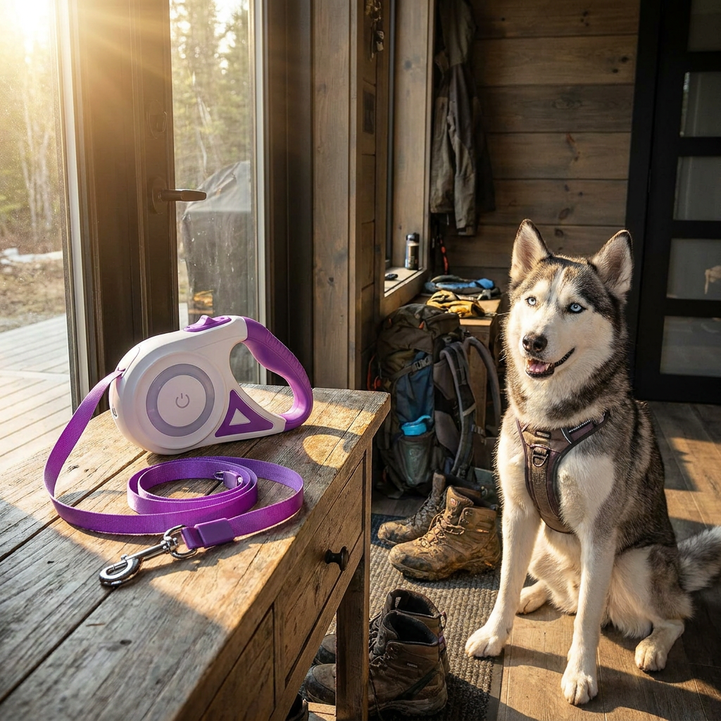 LED Dog Leash for Night Walks