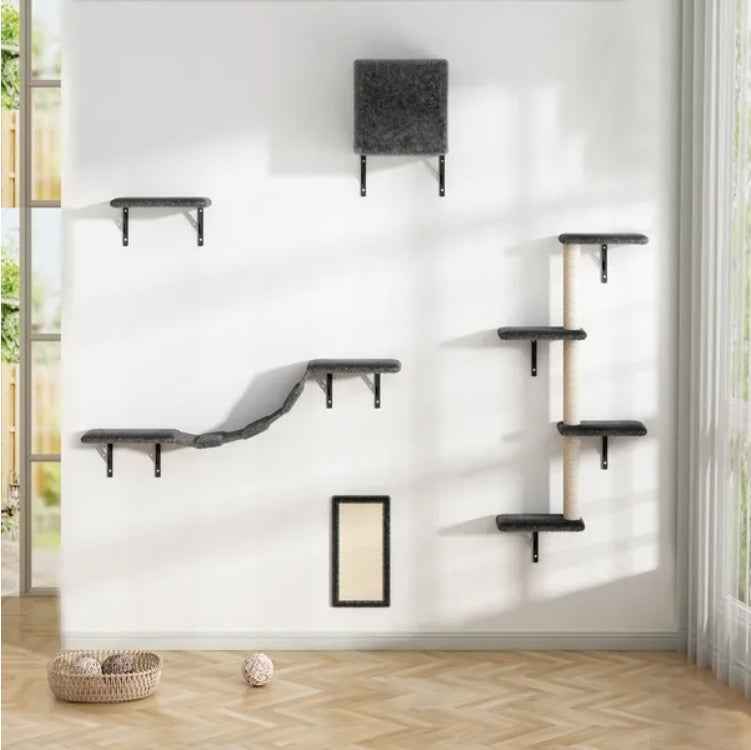 Wall Mounted Cat Climber Shelf Set Pro - PawSlow