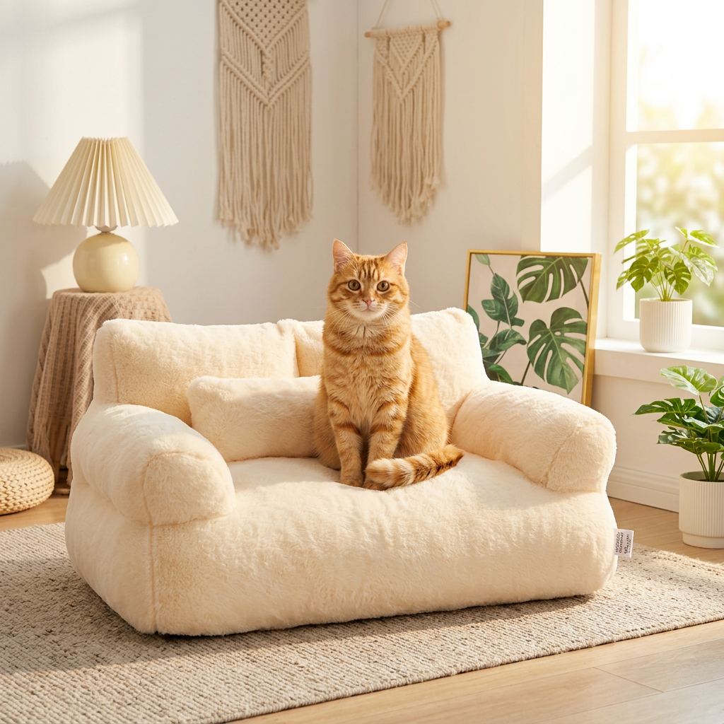Soft Luxury Cat Bed Sofa Couch Style