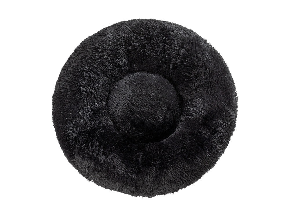 Calming Fluffy Donut Dog Bed Soft Plush - PawSlow