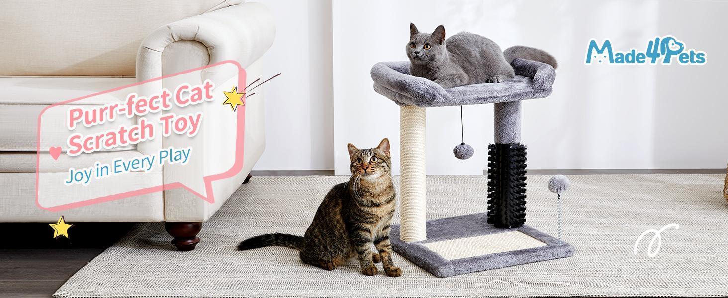 4in1 Cat Tree Tower With Scratching Post - PawSlow