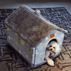 Foldable Dog Cat House Bed Warm Enclosed Pet Kennel