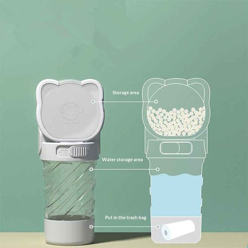 Three-purpose Pet Water Cup With Garbage Box - PawSlow