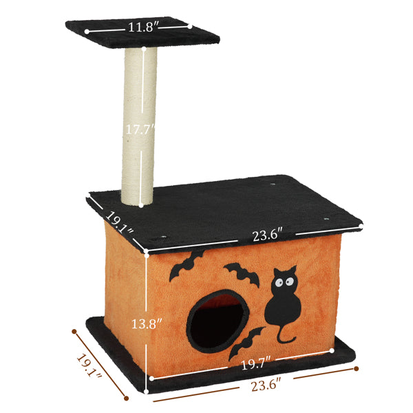 Halloween Cat Tree Tower Scratching - PawSlow