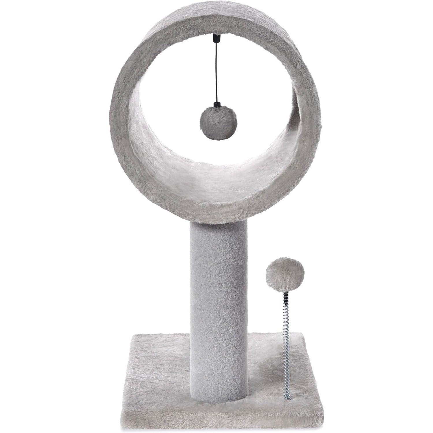 Indoor Cat Tree With Tunnel Bed Gray - PawSlow