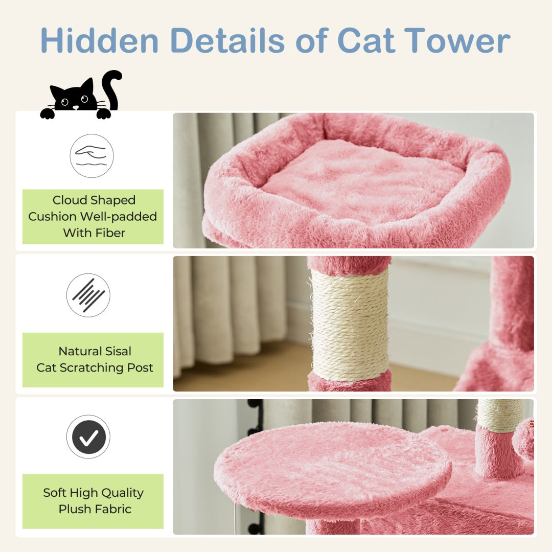 Multi Cat Tree Tower With Hammock Bed - PawSlow