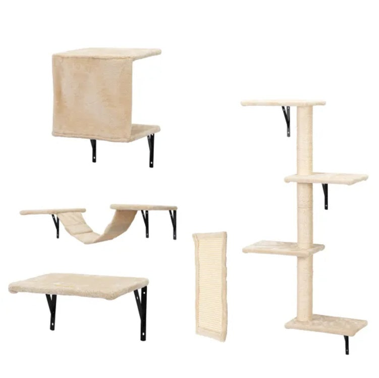 Wall Mounted Cat Climber Shelf Set Pro - PawSlow