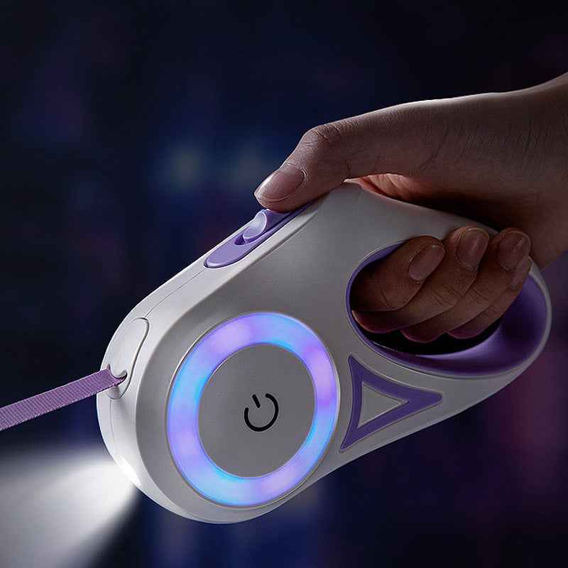 LED Retractable Dog Leash Night Walk