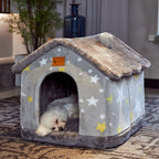 Foldable Dog Cat House Bed Warm Enclosed Pet Kennel