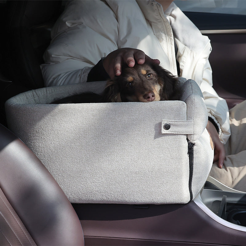 Elevated Car Dog Seat Bed Center Console - PawSlow