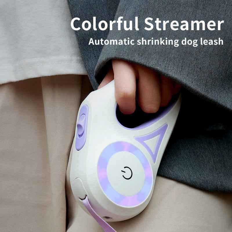 LED Retractable Dog Leash Night Walk