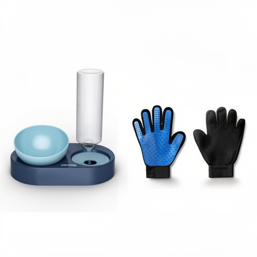 Double Bowl Pet Water Feeder Dishes