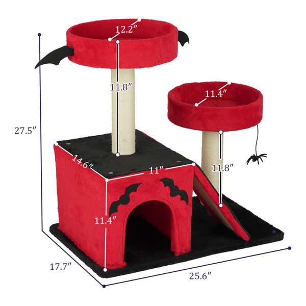Gothic Halloween Cat Tree Condo Tower - PawSlow