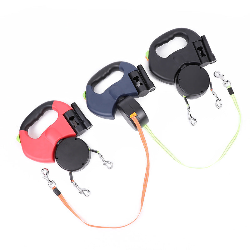 Double Retractable Dual Dog Leash Lead - PawSlow