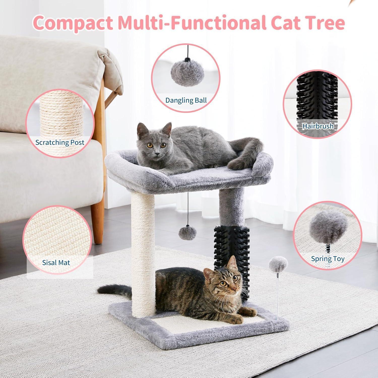 4in1 Cat Tree Tower With Scratching Post - PawSlow