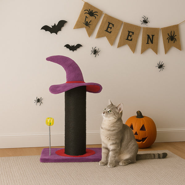Purple Wizard Cat Scratching Post - PawSlow