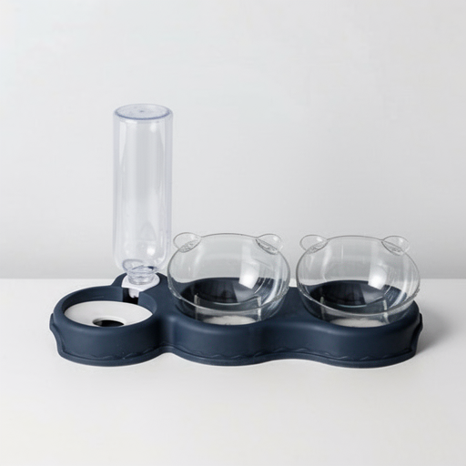 Pet Double Bowl Auto Water Dish Set