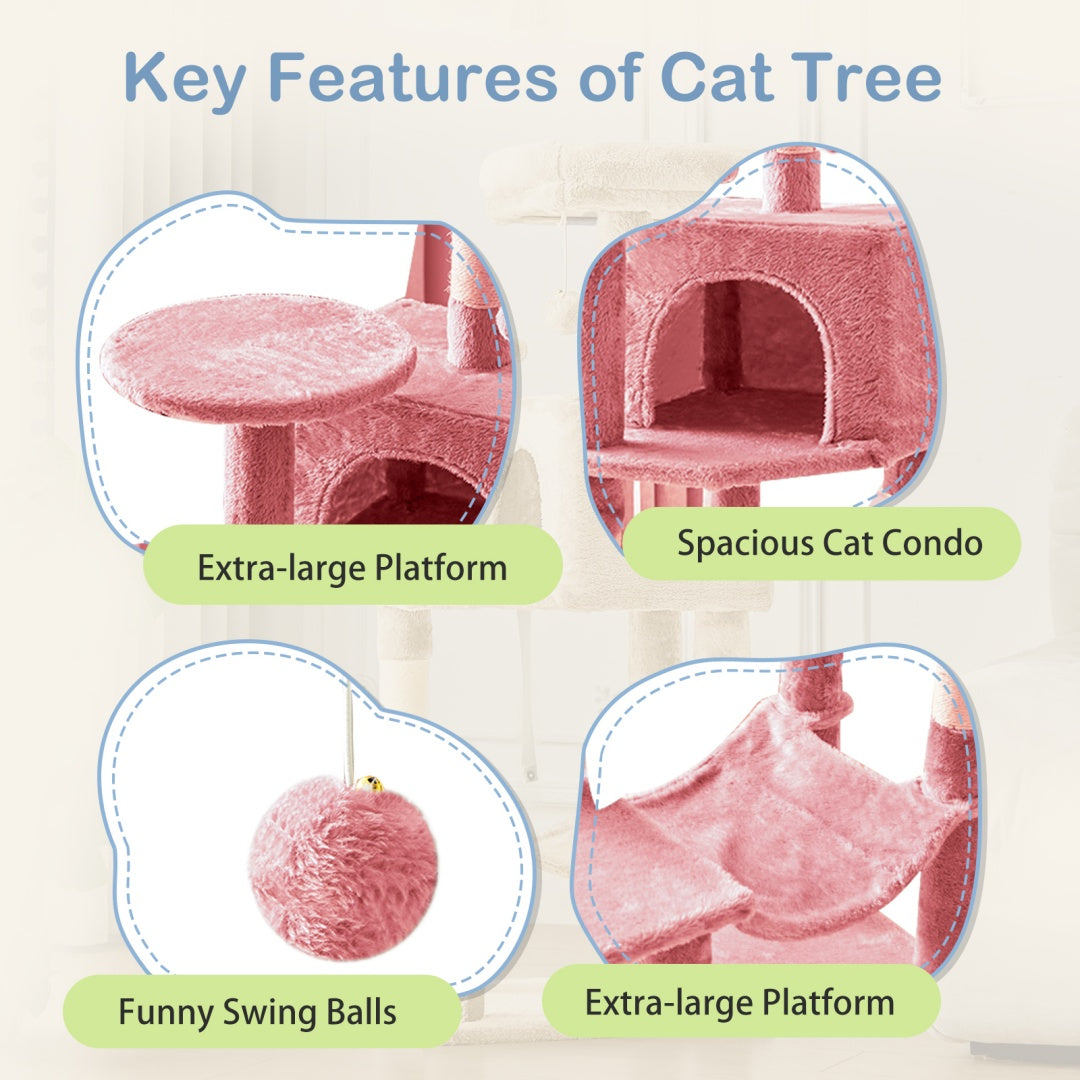 Multi Cat Tree Tower With Hammock Bed - PawSlow