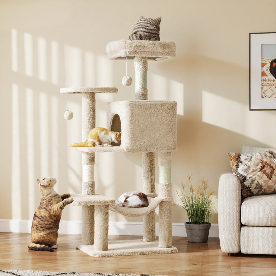 Multi Cat Tree Tower With Hammock Bed - PawSlow