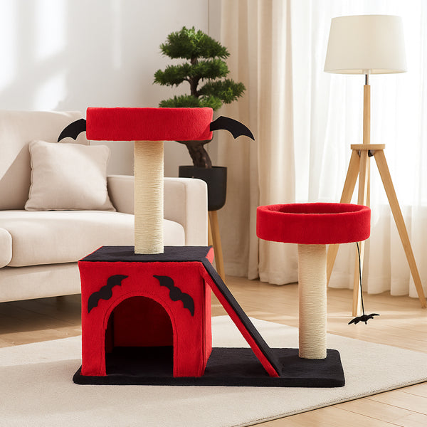 Gothic Halloween Cat Tree Condo Tower - PawSlow