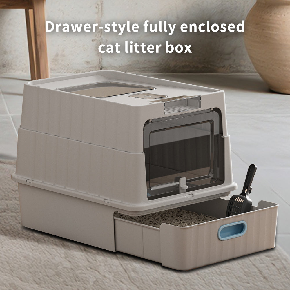 Enclosed Cat Litter Box Top Entry Pro - PawSlow