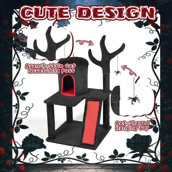 Gothic Halloween Cat Tree Tower Condo - PawSlow