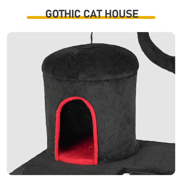 Gothic Halloween Cat Tree Tower Condo - PawSlow
