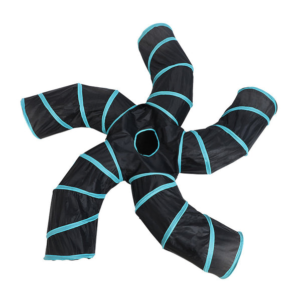 Cat Tunnel Toy with Tree Pattern