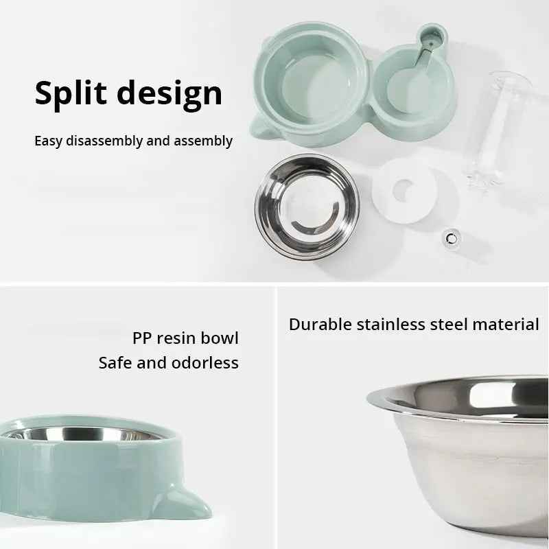 Pet Feeder Bowl With Auto Water Supply - PawSlow