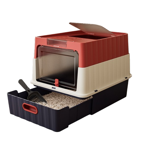 Enclosed Cat Litter Box Top Entry Pro - PawSlow
