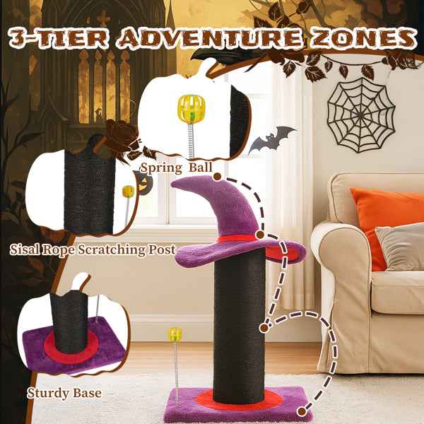 Purple Wizard Cat Scratching Post - PawSlow