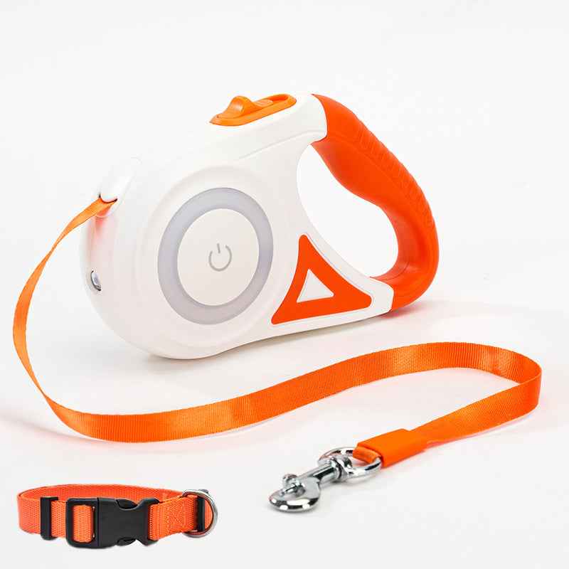 LED Retractable Dog Leash Night Walk