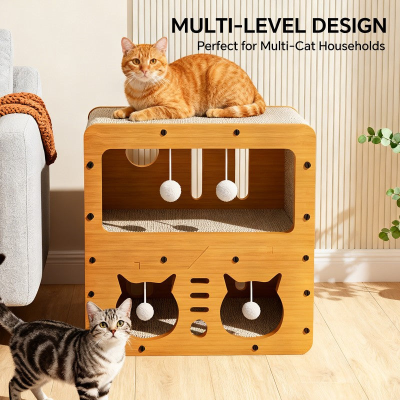 Wood Cat Scratcher Sofa Claw Care Toy - PawSlow