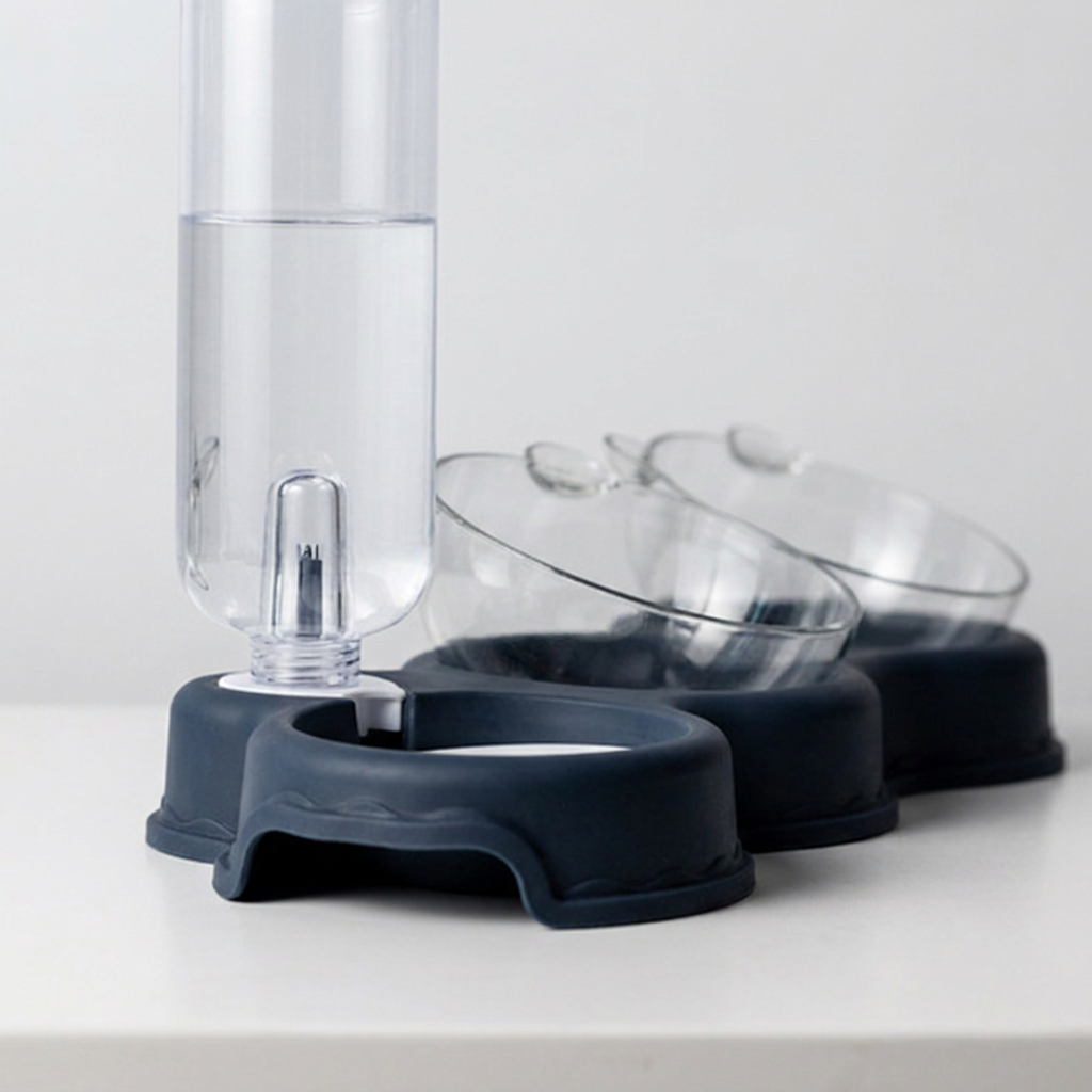 Pet Double Bowl Auto Water Dish Set