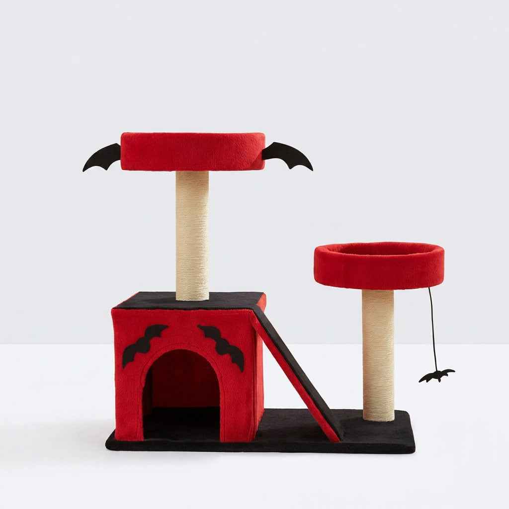 Gothic Halloween Cat Tree Condo Tower - PawSlow