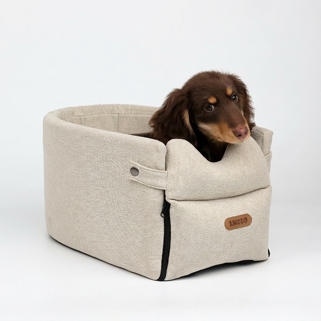 Elevated Car Dog Seat Bed Center Console - PawSlow