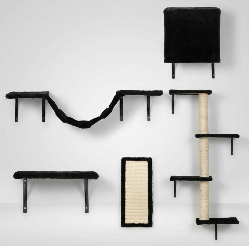 Wall Mounted Cat Climber Shelf Set Pro - PawSlow