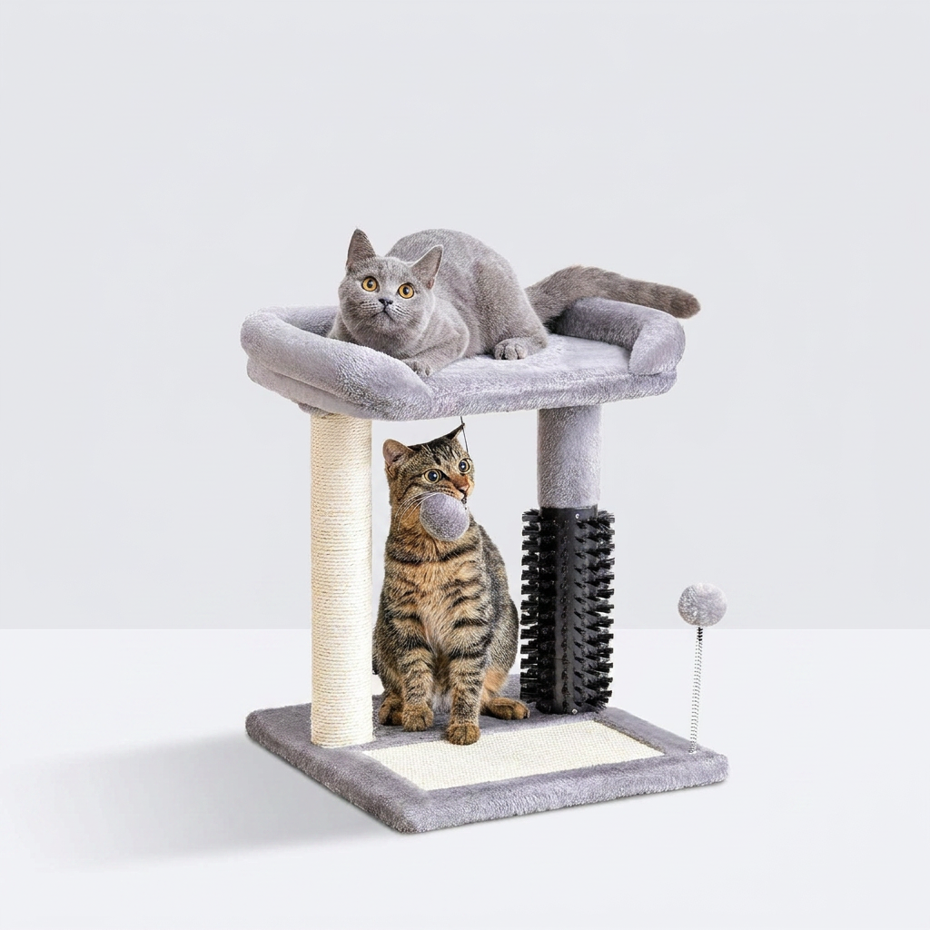 4in1 Cat Tree Tower With Scratching Post - PawSlow